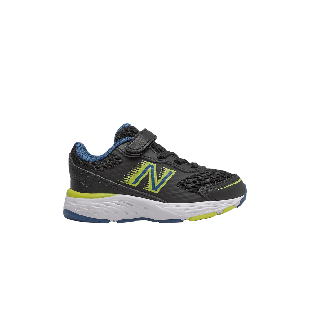 (Infant) New Balance 680v6 Bungee X-Wide 'Black Oxygen Blue Yellow' IA680BO6-XW