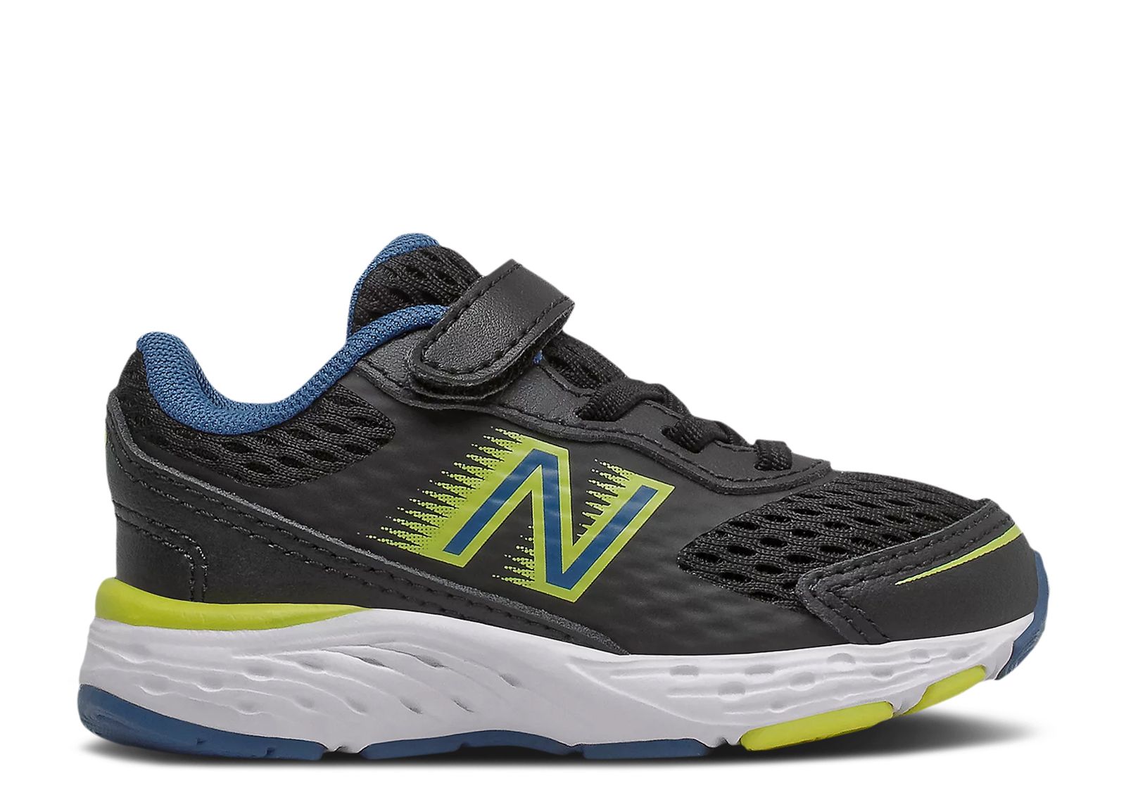 (Infant) New Balance 680v6 Bungee X-Wide 'Black Oxygen Blue Yellow' IA680BO6-XW