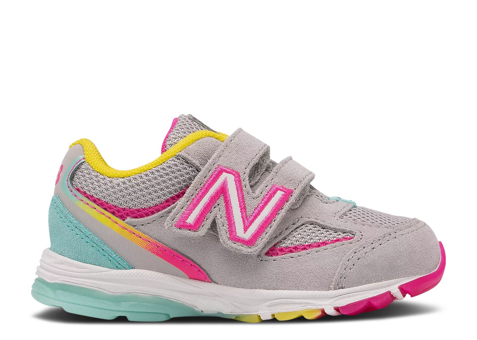 (Infant) New Balance 888v2 Hook & Loop Wide 'Grey Rainbow' IO888GR2-W