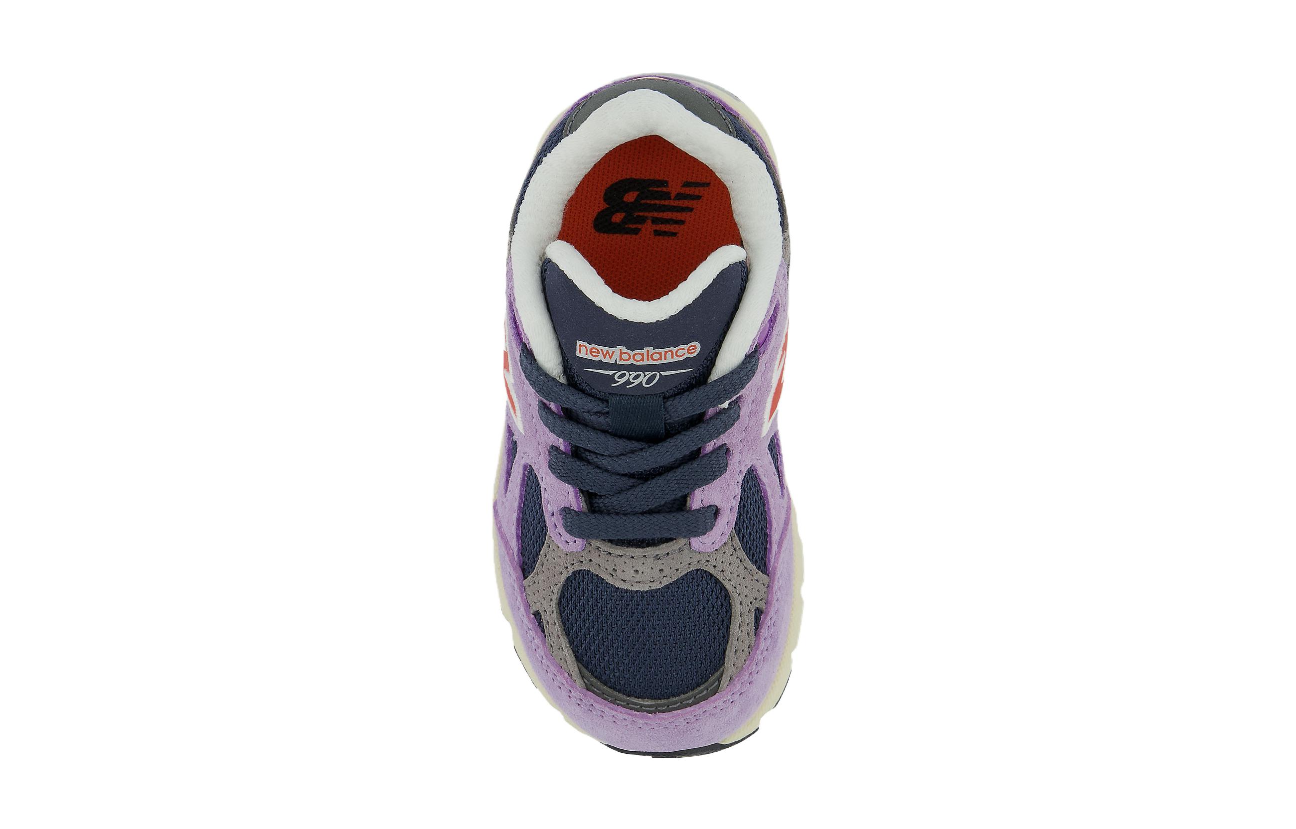 Shop 嬰兒 New Balance NB 990 V3 舒適運動 輕便耐磨 低筒 學步鞋 紫色