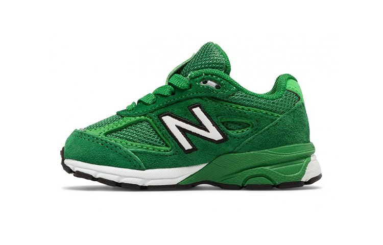 Buy 嬰童 New Balance 990 v4 輕便透氣 復古運動跑鞋 綠色