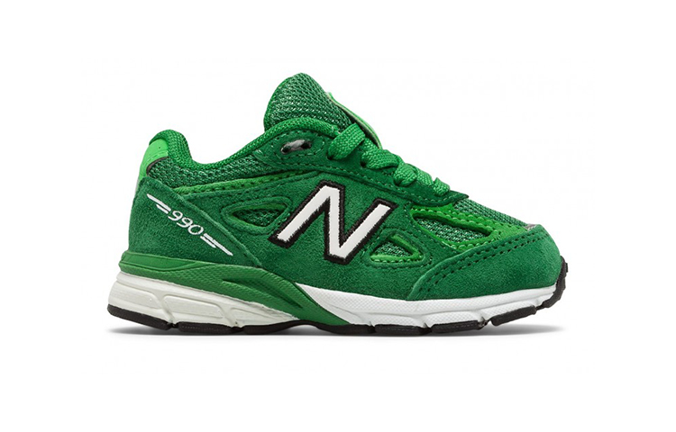 Order 嬰童 New Balance 990 v4 輕便透氣 復古運動跑鞋 綠色