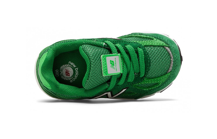 Lookbook 嬰童 New Balance 990 v4 輕便透氣 復古運動跑鞋 綠色