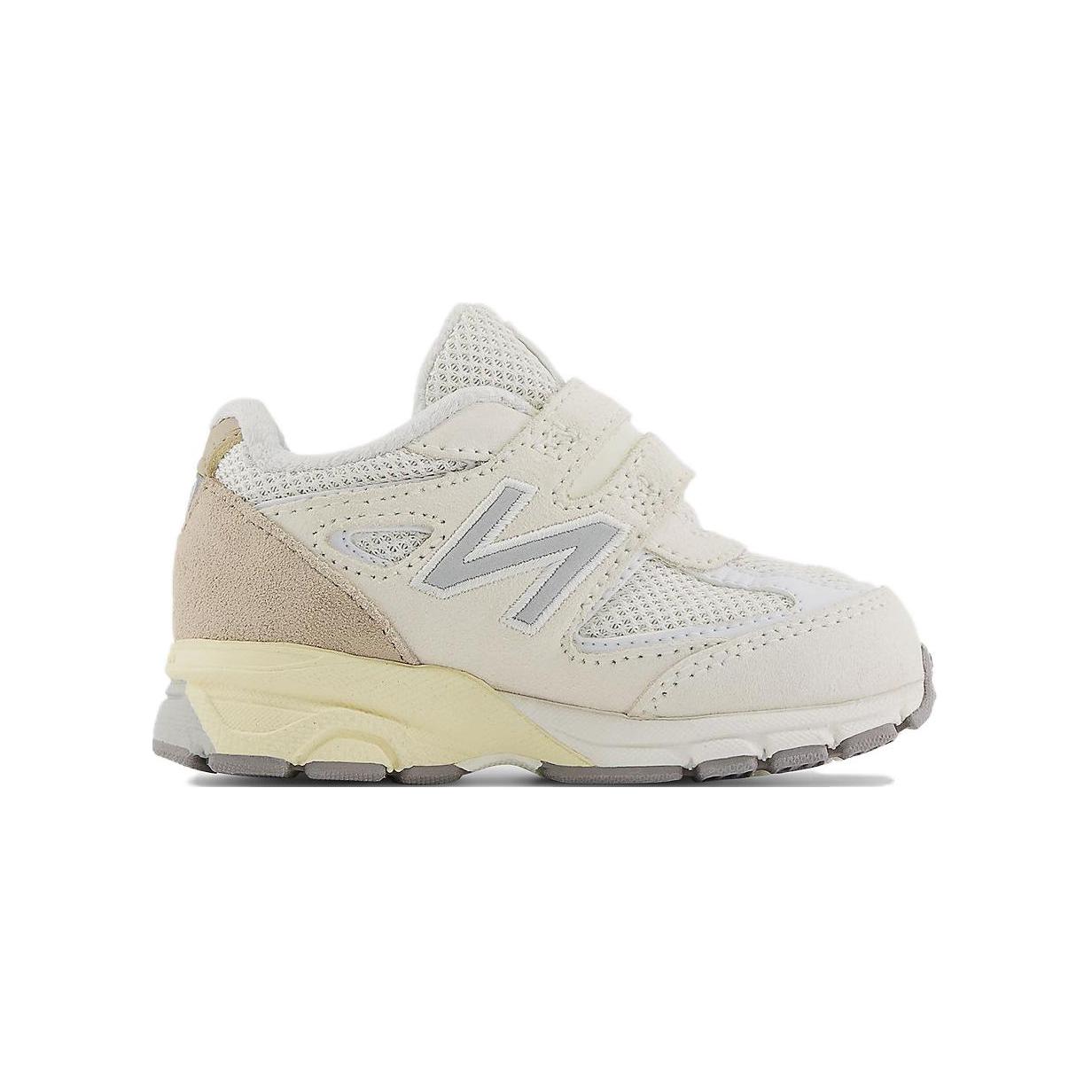Order 嬰幼兒 New Balance NB 990 V4 魔鬼氈 舒適抗震耐磨 低筒 學步鞋 米白色