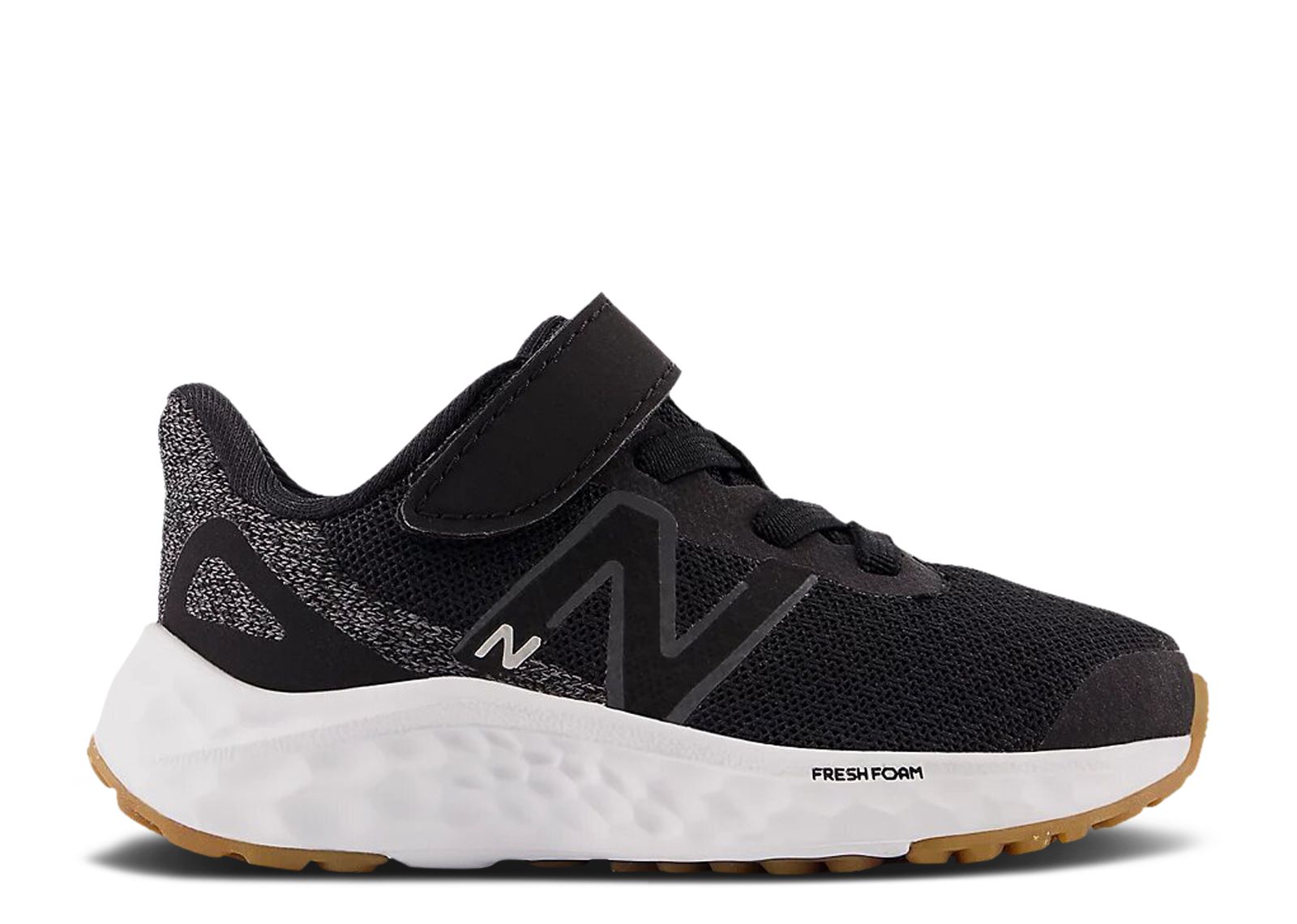 (Infant) New Balance Fresh Foam Arishi v4 Bungee Lace Wide 'Black White Gum' IAARIEK4-W