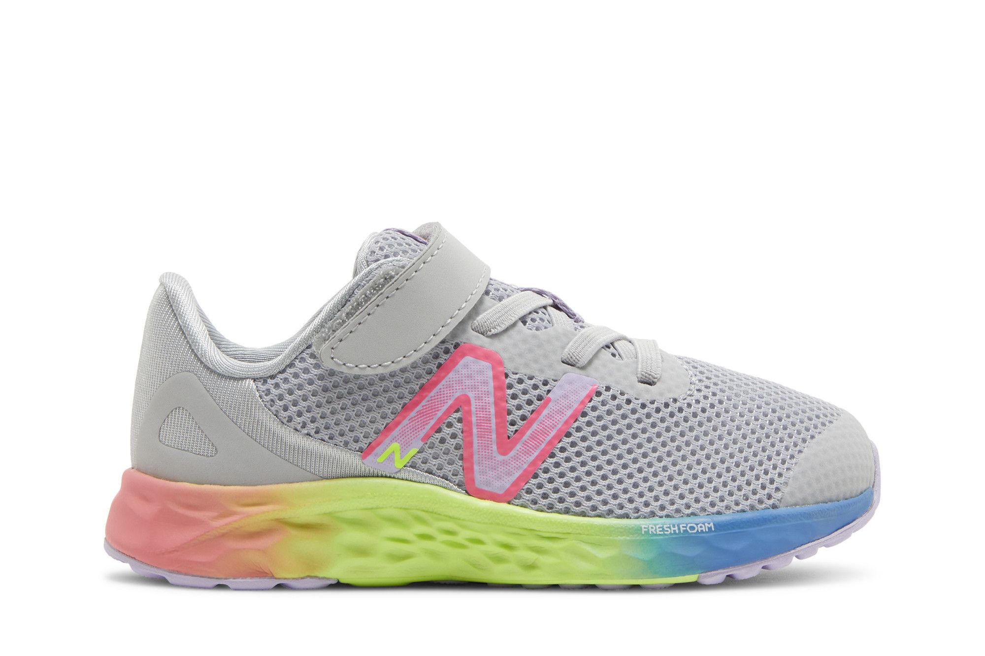 (Infant) New Balance Fresh Foam Arishi v4 Bungee Lace Wide 'Light Aluminum Rainbow' IAARIKG4-W