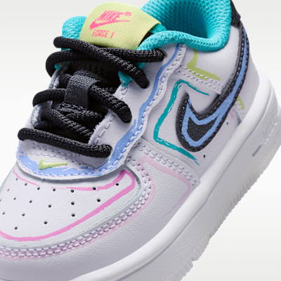 Sizing (TD) Nike Air Force 1 Putih/Hyper Pink/Dusty Cactus/Anthracite IR1822-100