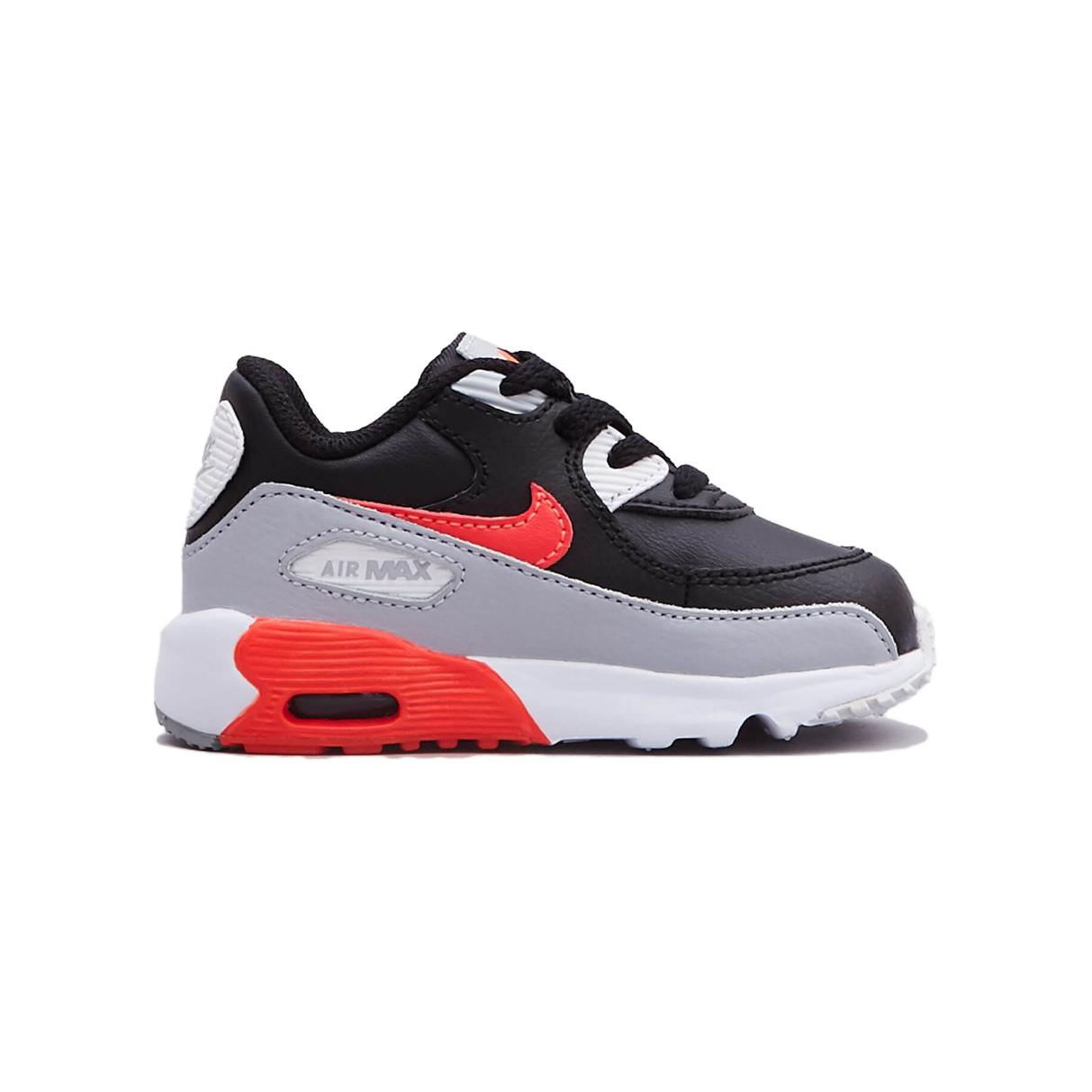 Order (TD) Nike Air Max 90 Kulit 'Abu Serigala Merah' 833416-024