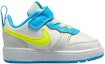 Order (TD) Nike Court Borough Low 2 'Putih Biru Baltik Volt' BQ5453-122