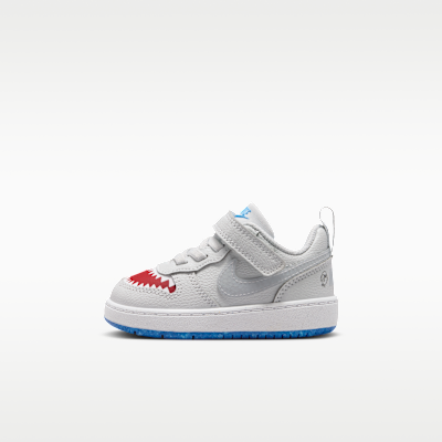 (Infant) Nike Court Borough Low Pure Platinum/University Red/Game Royal/Wolf Grey IO1662-001
