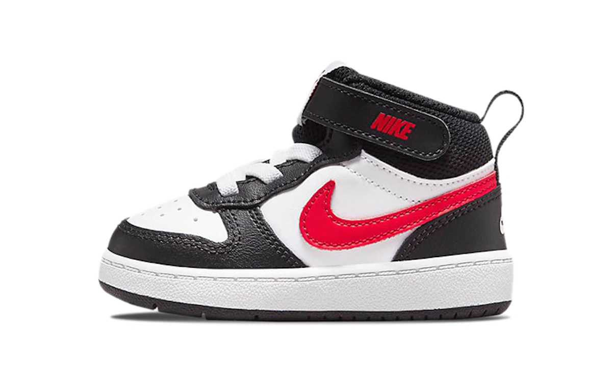 (Toddler) Nike Court Borough Mid 2 Mid-Top Sneakers Black/White/Red