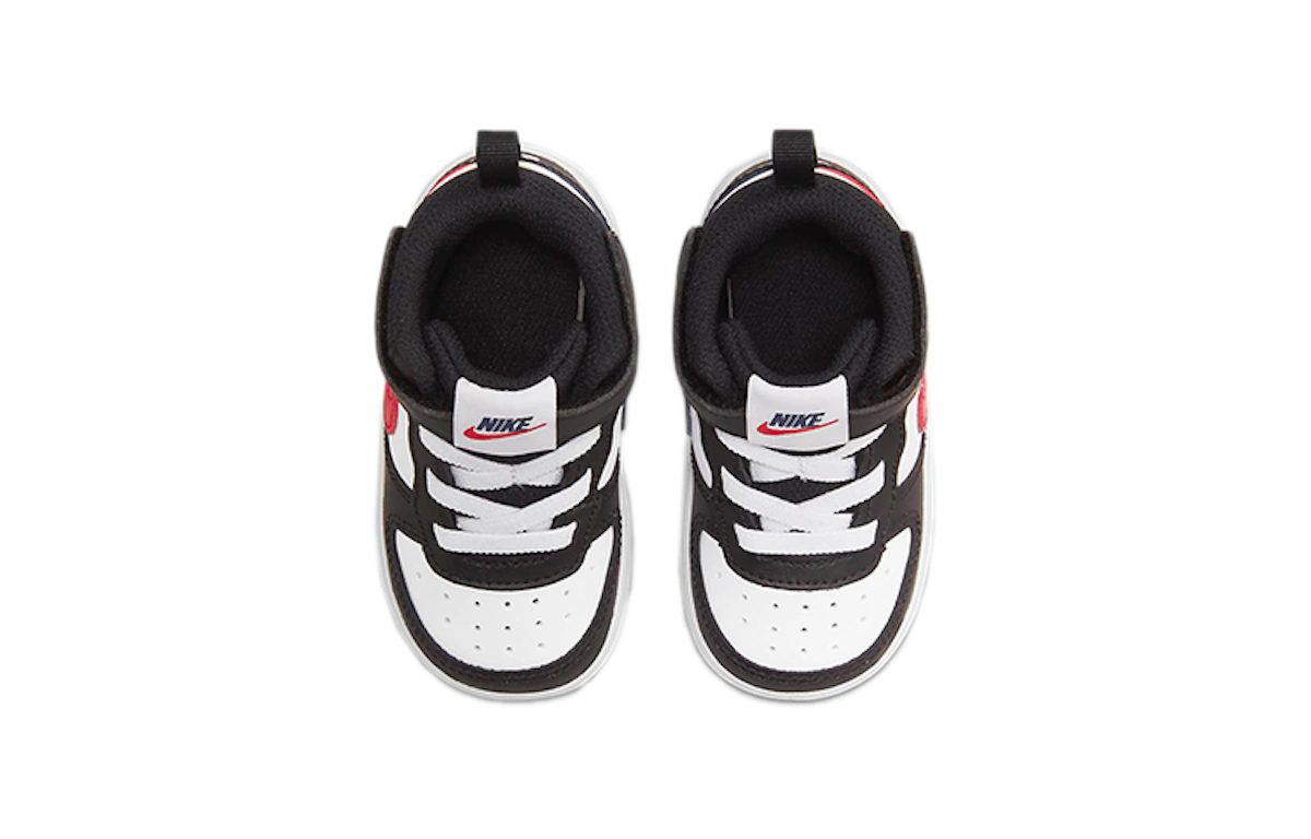 (Toddler) Nike Court Borough Mid 2 Mid-Top Sneakers Black/White/Red