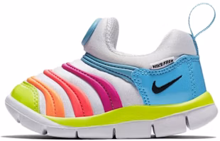 (Toddler) Nike Dynamo Free Low-Top Running Shoes White/Blue 343938-418 (Toddler) Nike Dynamo Free Low-Top Running Shoes White/Blue 343938-418
