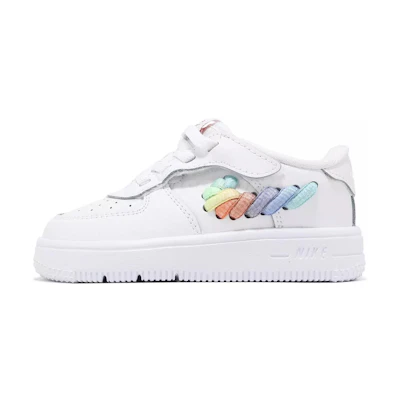 (Infant) Nike Force 1 Low LV8 EasyOn 'Rainbow Lace Swoosh'