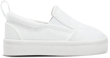 (Infant) Puma Bari Slip-On 'White Silver' 387434-01 (Infant) Puma Bari Slip-On 'White Silver' 387434-01