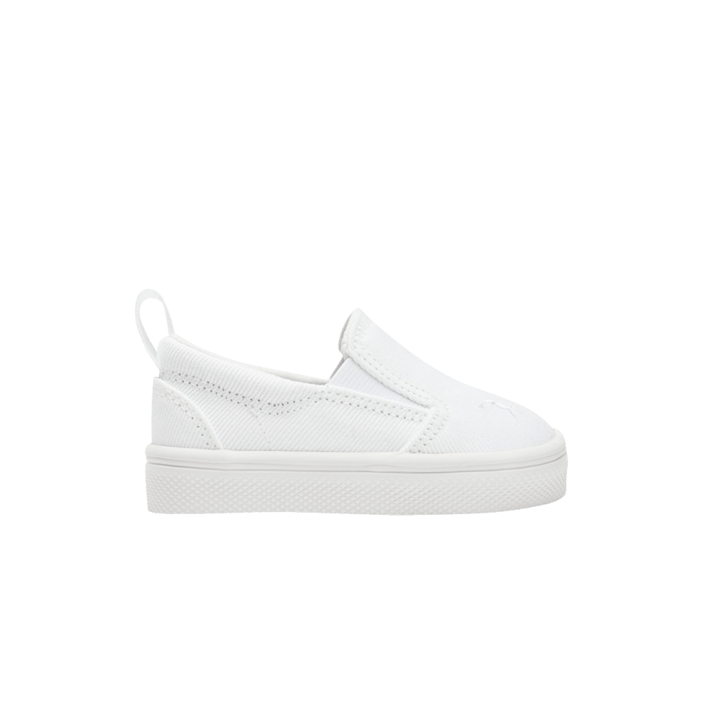 (Infant) Puma Bari Slip-On &#x27;White Silver&#x27; 387434-01