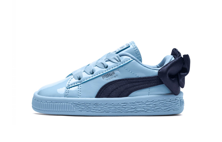 (Infant) Puma Basket Bow Patent AC Inf 'Blue' 367623-01