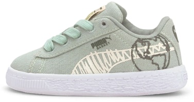 (Infant) Puma Basket Canvas 'Green Toddler' 374302-03 (Infant) Puma Basket Canvas 'Green Toddler' 374302-03