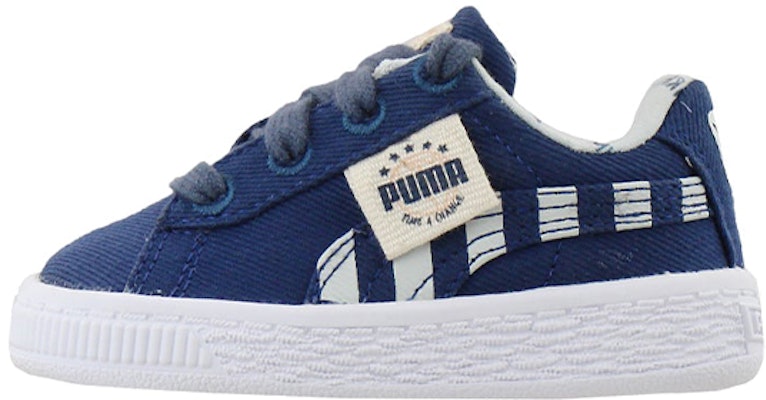 (Infant) Puma Basket Canvas 'Time 4 Change - Dark Denim' 371757-02 Buy (Infant) Puma Basket Canvas 'Time 4 Change - Dark Denim' 371757-02