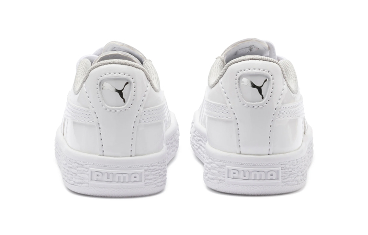 Shop (TD) Puma Basket Crush 漆皮白色款 369676-02