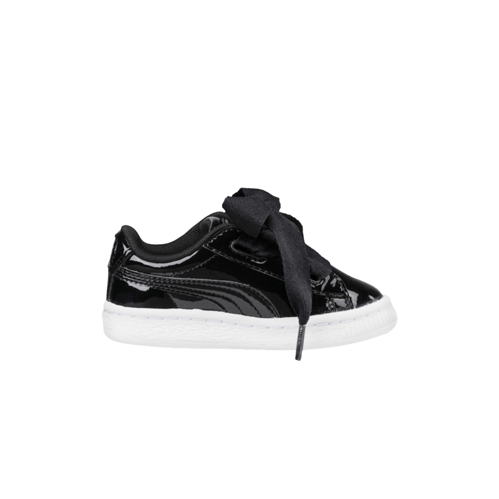 (Infant) Puma Basket Heart Patent 'Black' 363353-01