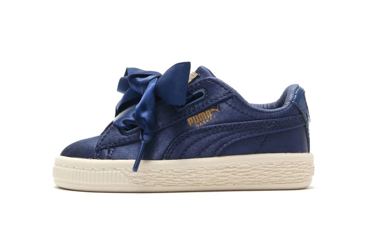 (Infant) Puma Basket Heart Tween 'Blue Bow' 365143-03
