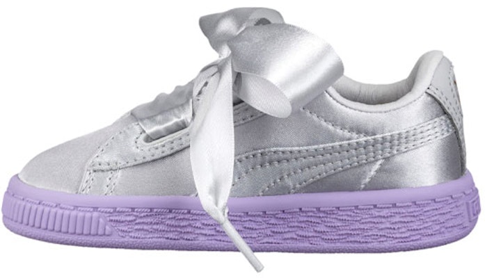(Infant) Puma Basket Heart Tween 'Grey Purple Colorblock' 365143-02 Buy (Infant) Puma Basket Heart Tween 'Grey Purple Colorblock' 365143-02