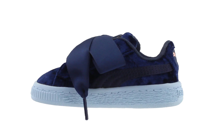 (Infant) Puma Basket Heart Velor 'Baby Blue' 367626-02