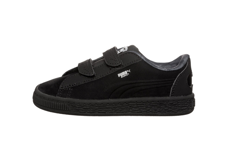 (Infant) Puma Basket Low Top Sneaker 'Batman Black'
