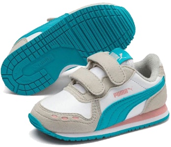 (TD) (乳児用) プーマ カバナ レーサー SL V インフ 'グレイ アクア ピンク' 351980-78 351980-78 Lookbook (TD) (乳児用) プーマ カバナ レーサー SL V インフ 'グレイ アクア ピンク' 351980-78 351980-78