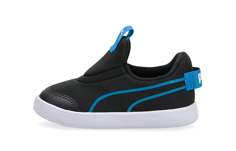 (Infant) Puma Courtflex V2 Slip On 'Black Future Blue' 374859-05