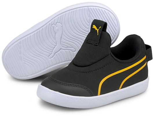 (TD) 彪马Courtflex V2婴儿黑色休闲一脚蹬鞋 374859-01 Lookbook (TD) 彪马Courtflex V2婴儿黑色休闲一脚蹬鞋 374859-01