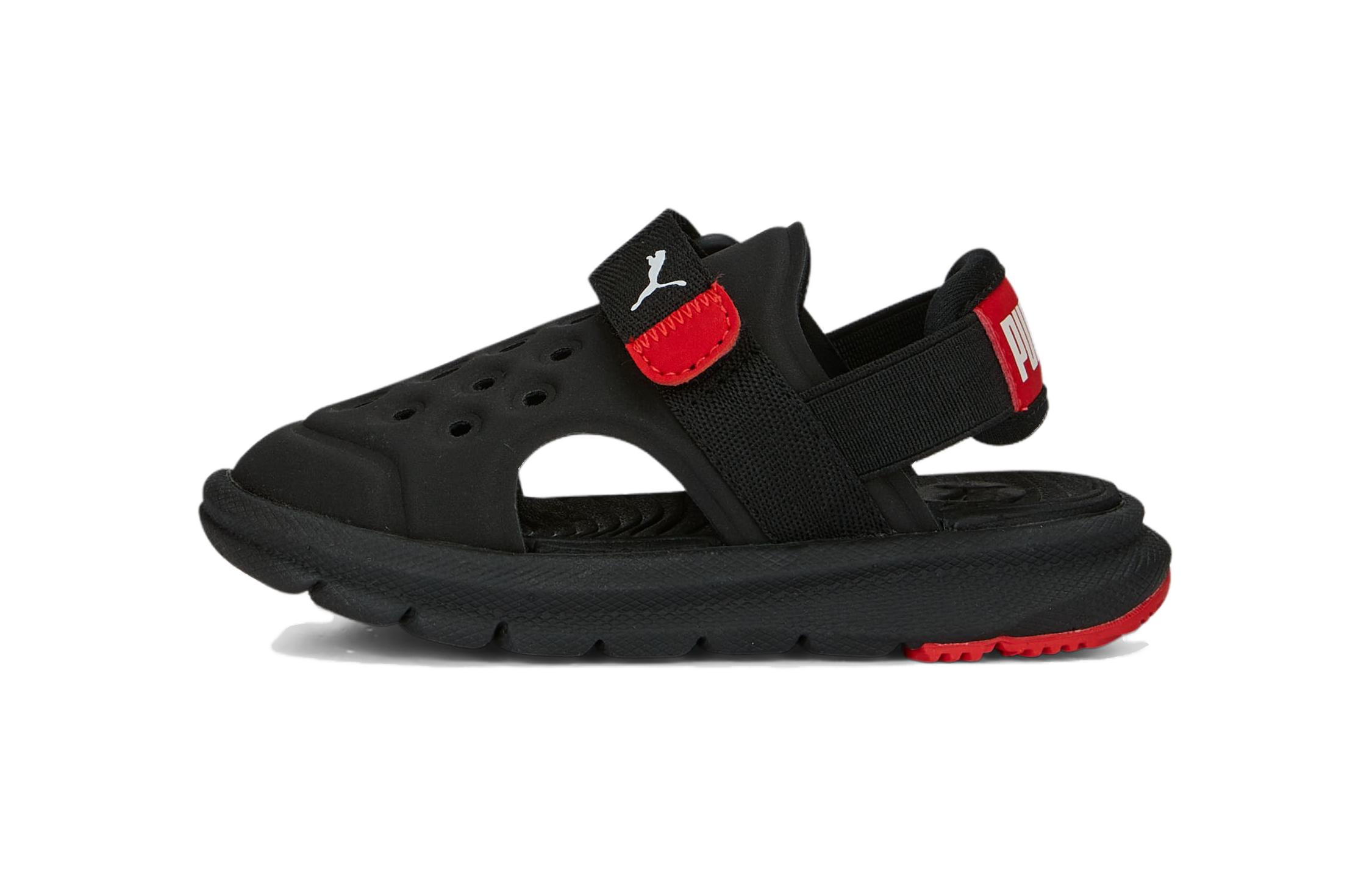 (Infant) Puma Evolve AC Sandal 'Black Red' 389148-01