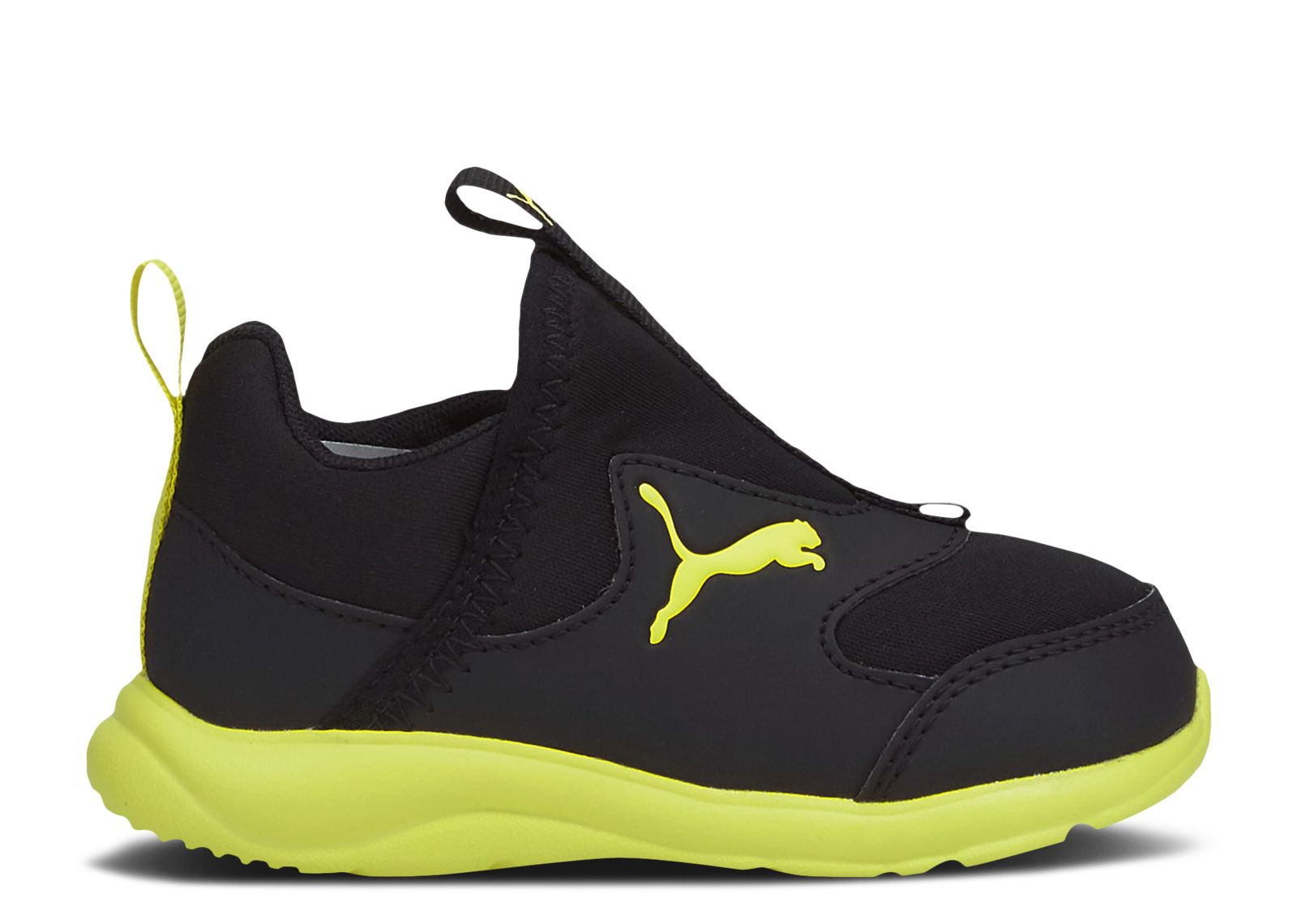 (Infant) Puma Fun Racer Slip On 'Black Nrgy Yellow' 193667-10