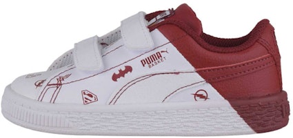 (Infant) Puma JL Basket V Inf 'White-Red' 365149-03 (Infant) Puma JL Basket V Inf 'White-Red' 365149-03
