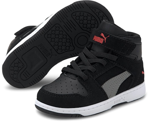 (Infant) Puma Rebound Layup Suede 'Black Red Velcro' 370496-05 Lookbook (Infant) Puma Rebound Layup Suede 'Black Red Velcro' 370496-05