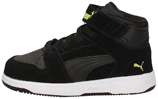 (Infant) Puma Rebound Layup Suede 'Black Yellow Velcro' 370496-01 (Infant) Puma Rebound Layup Suede 'Black Yellow Velcro' 370496-01