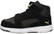 (Infant) Puma Rebound Layup Suede 'Black Yellow Velcro' 370496-01