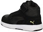 Shop (Infant) Puma Rebound Layup Suede 'Black Yellow Velcro' 370496-01
