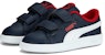 (TD) Puma Smash 3.0 Kulit Velcro 'Biru Merah' 392034-04