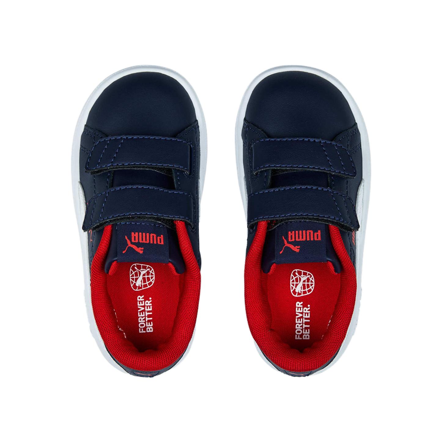 Shop (TD) Puma Smash 3.0 Pelle Strappo ''Blu Navy Rosso'' 392034-04