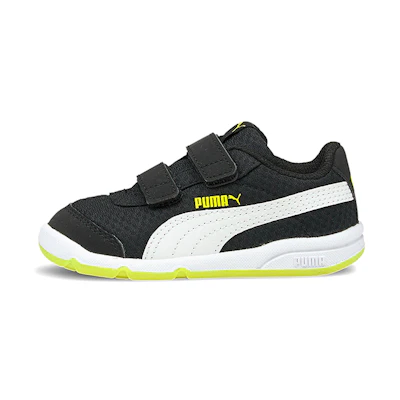 (Infant) Puma Step Flex 2 Mesh VE 'Black White Yellow'