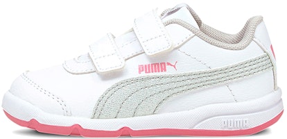 (Infant) Puma Stepfleex 2 Sl Ve Gritz Fs V Inf 'White Grey Pink' 193622-05 (Infant) Puma Stepfleex 2 Sl Ve Gritz Fs V Inf 'White Grey Pink' 193622-05