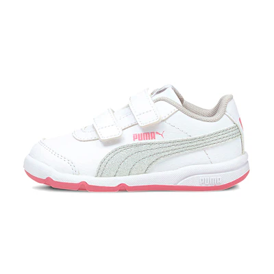 (Infant) Puma Stepfleex 2 Sl Ve Gritz Fs V Inf 'White Grey Pink'