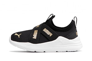 (Infant) Puma Wired Run Slip-On 'Black Gold' 381995-02 (Infant) Puma Wired Run Slip-On 'Black Gold' 381995-02