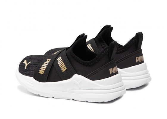 (Infant) Puma Wired Run Slip-On 'Black Gold' 381995-02 Shop (Infant) Puma Wired Run Slip-On 'Black Gold' 381995-02
