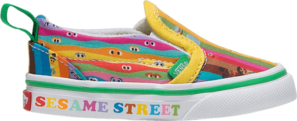 (Infant) Sesame Street x Vans Slip-On V 'Rainbow Stripes' VN0A3488BMC Buy (Infant) Sesame Street x Vans Slip-On V 'Rainbow Stripes' VN0A3488BMC
