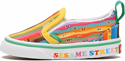 (Infant) Sesame Street x Vans Slip-On V 'Rainbow Stripes' VN0A3488BMC (Infant) Sesame Street x Vans Slip-On V 'Rainbow Stripes' VN0A3488BMC