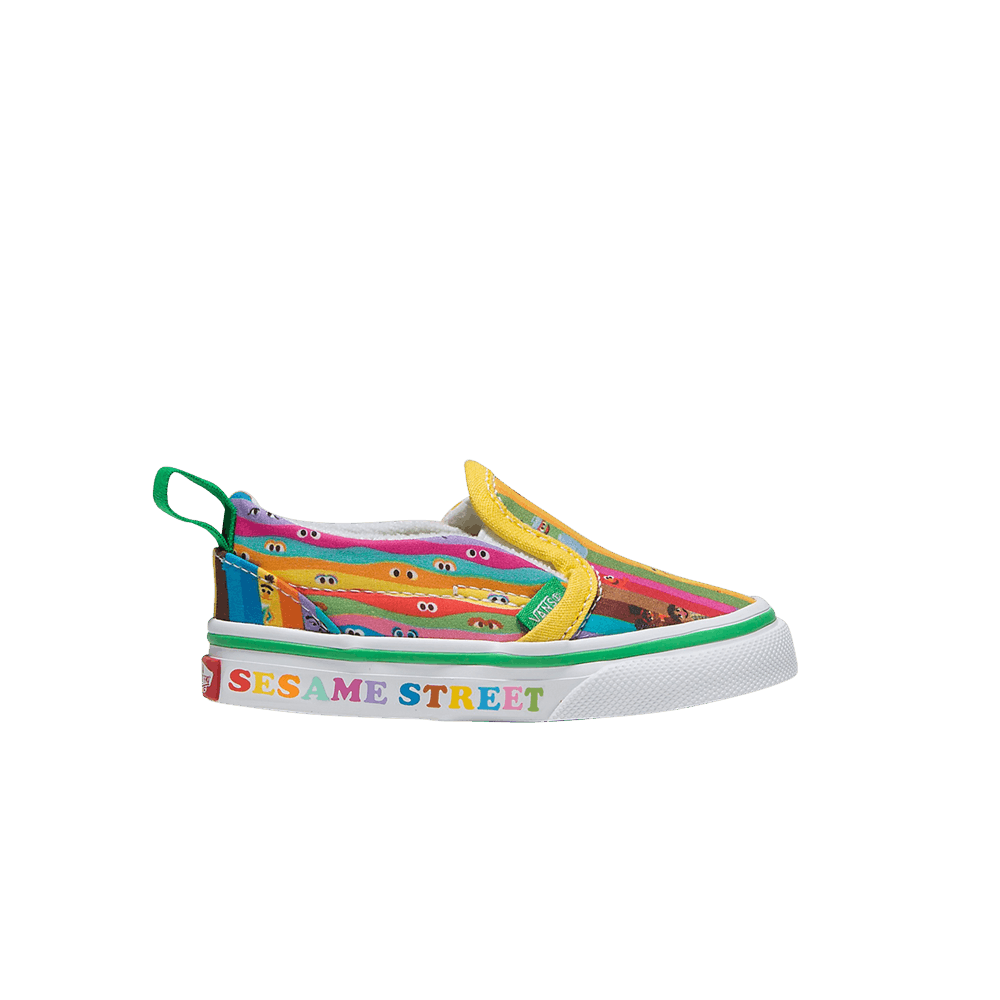 (Infant) Sesame Street x Vans Slip-On V 'Rainbow Stripes' VN0A3488BMC