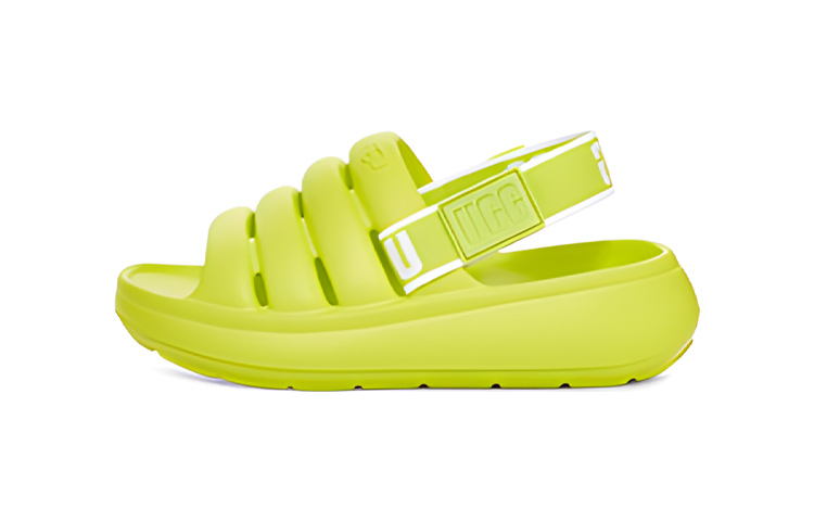 (Infant) UGG Comfort Print Sandals 'Lime' 1129050T-KLM